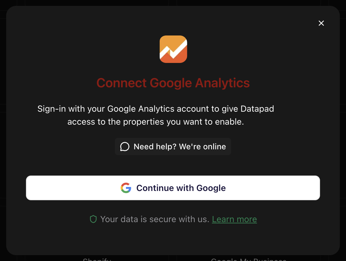 Google Analytics OAuth authentication