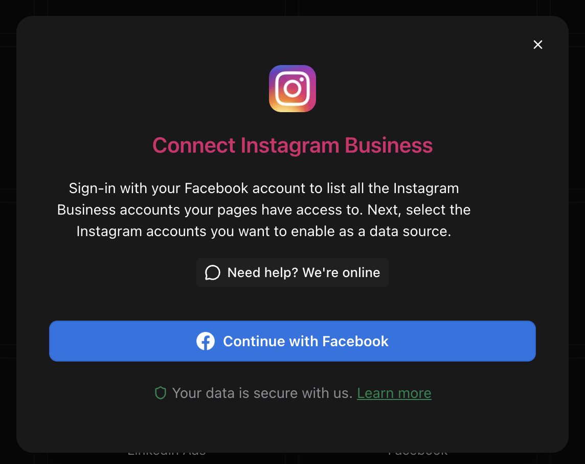 Instagram Business OAuth authentication
