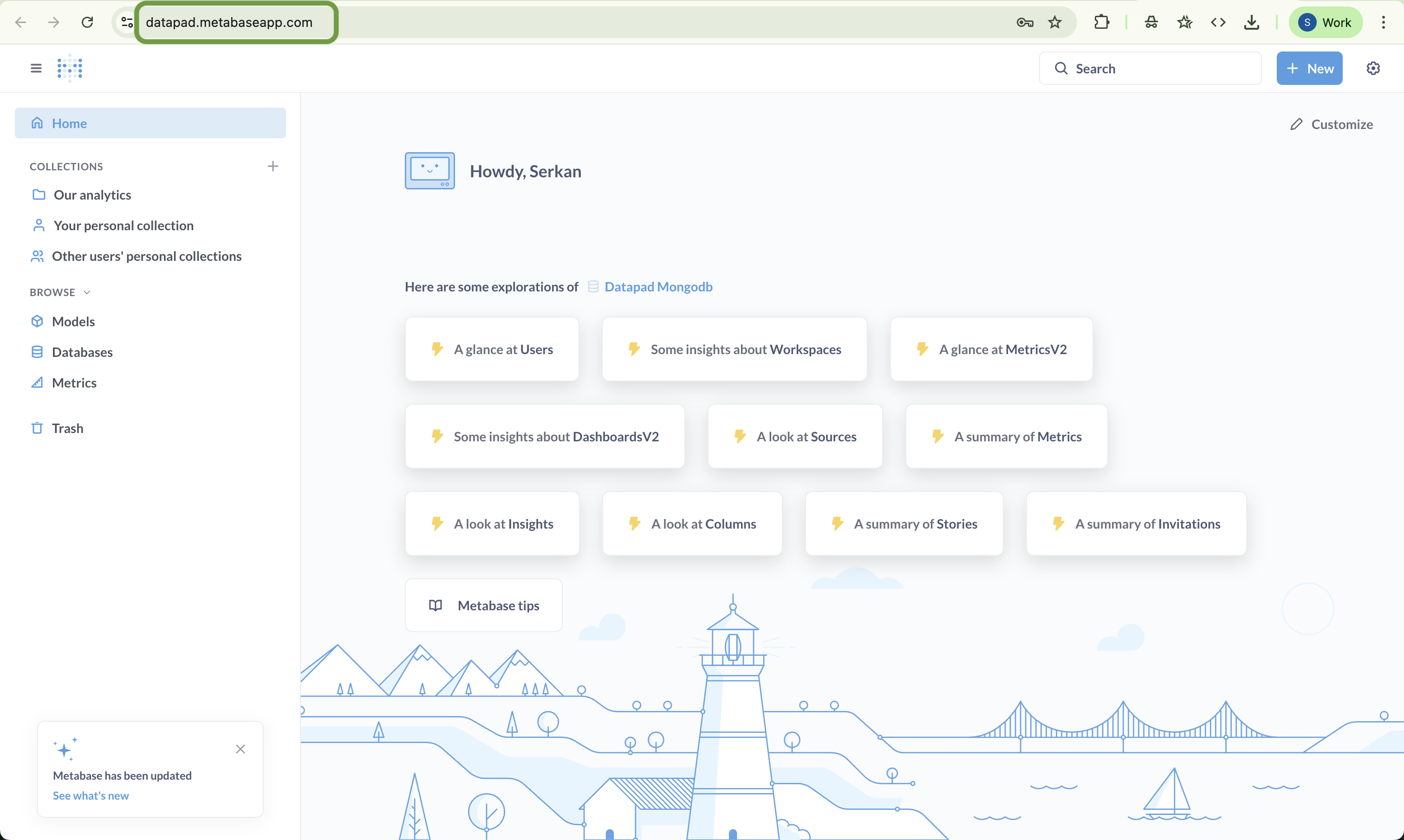 Metabase connection form